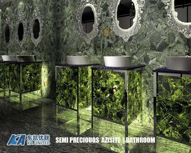 Luxury Backlit Azisite Gemstone bathroom projects KA UNITED Luxury Backlit Azisite Gemstone bathroom projects KA UNITED