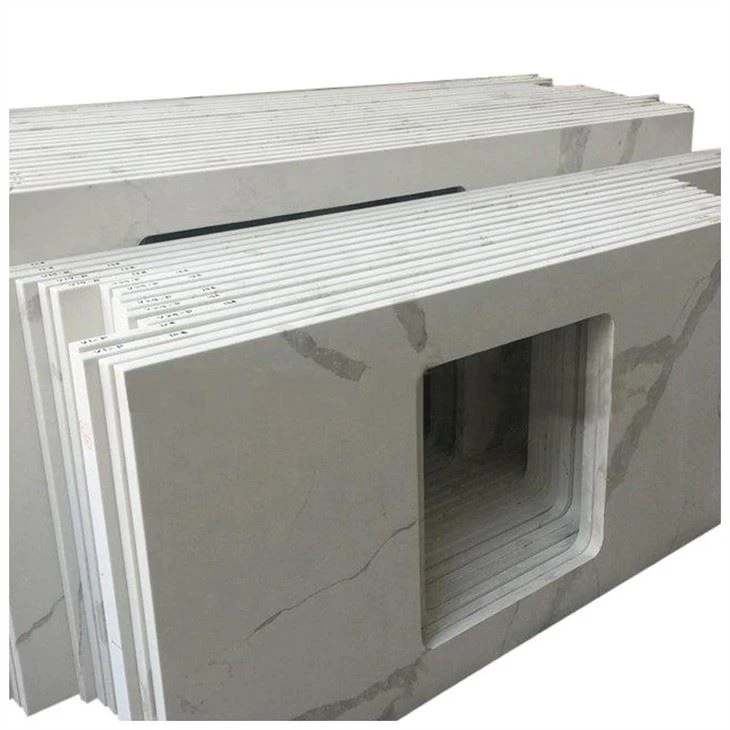 calacatta quartz vanity