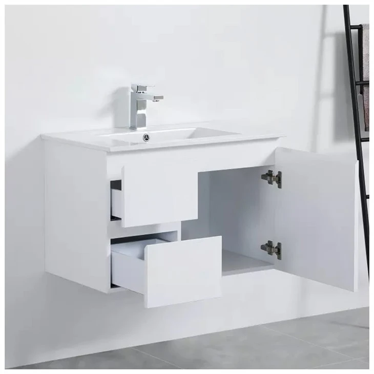 Pure White PVC Wall Hung Cabinet
