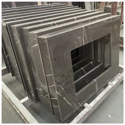 تاپ روشویی سنگ مرمر خاکستری