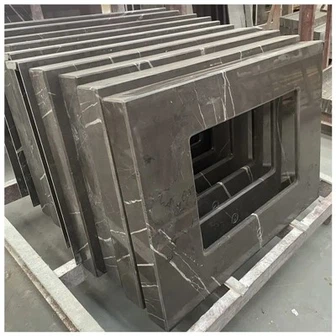 تاپ روشویی سنگ مرمر خاکستری