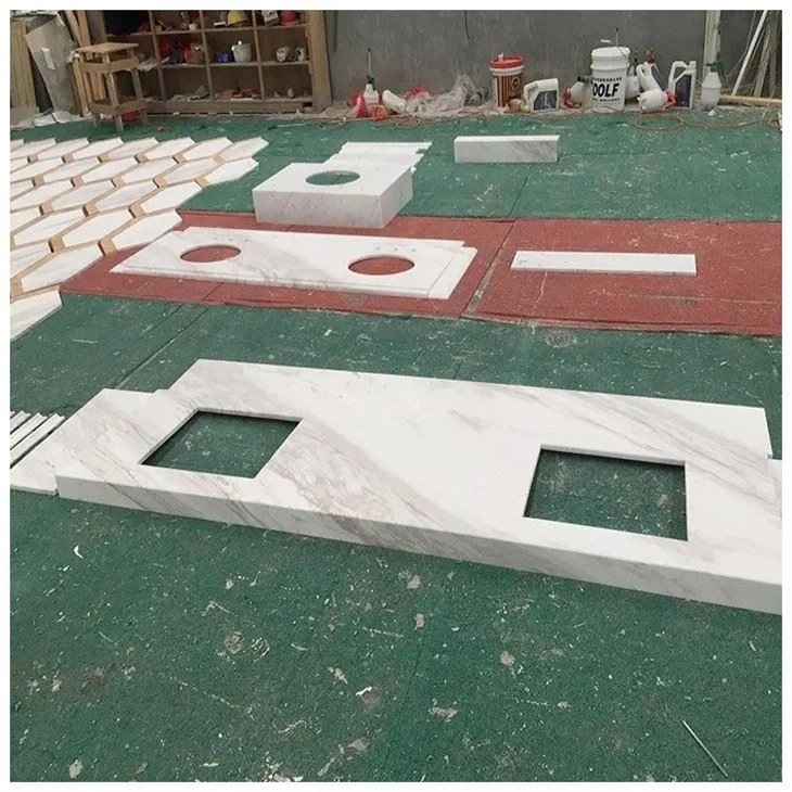 white marble vanity countertop