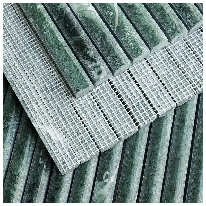 Dark Green Marble Fluted Mosaic Tiles suppliers