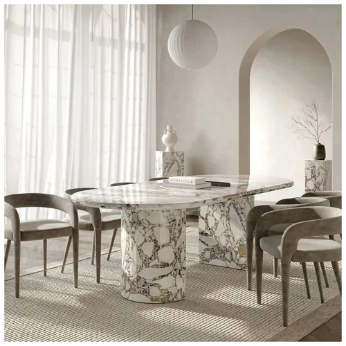 Calacata Viola Marble Dining Tables-KA UNITED Calacata Viola Marble Dining Tables-KA UNITED