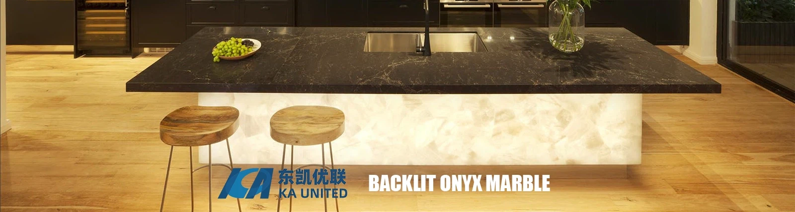 Backlit Onyx Marble Kitchen Countertop Base-KA UNITED Backlit Onyx Marble Kitchen Countertop Base-KA UNITED