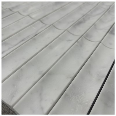 کاشی های موزاییک مقعر مرمر سفید Bianco Carrara